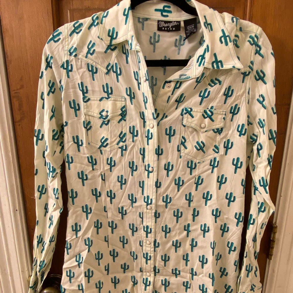 Wrangler Retro Cactus Botton Up